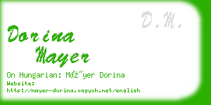 dorina mayer business card